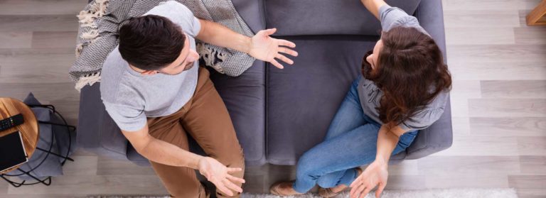 A couple going through a high-conflict divorce